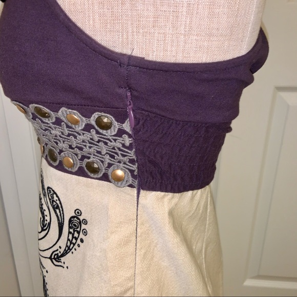 Free People Beaded Peacock Design Mini Dress - Picture 9 of 14